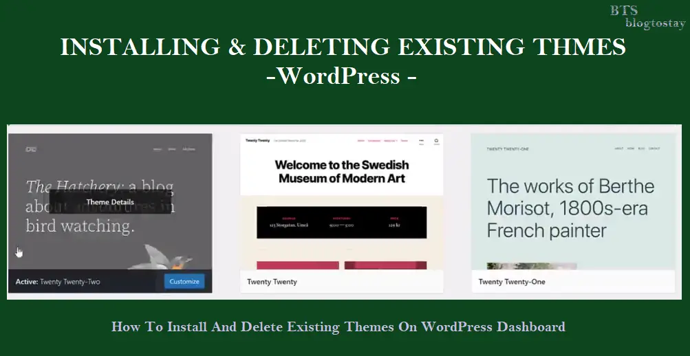How to Install And Delete Existing Theme on WordPress Dashboard