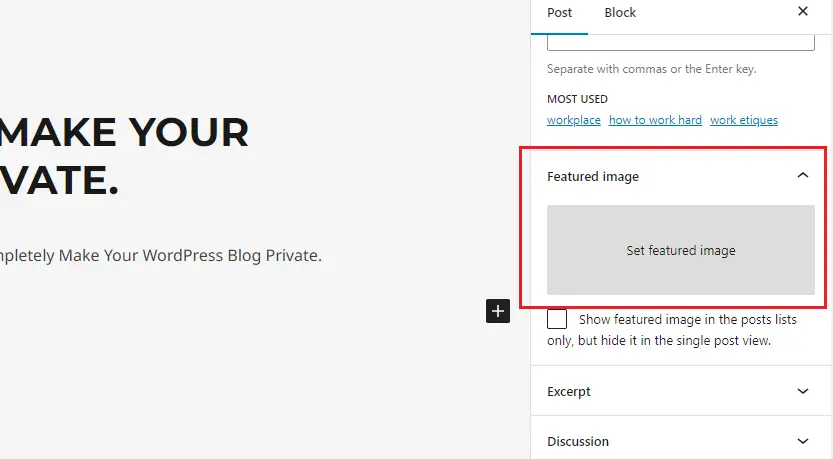 adding featured image in wordpress