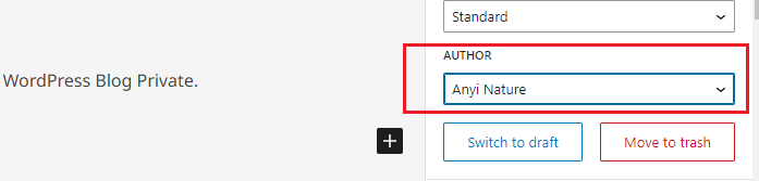 changing author in wordpress