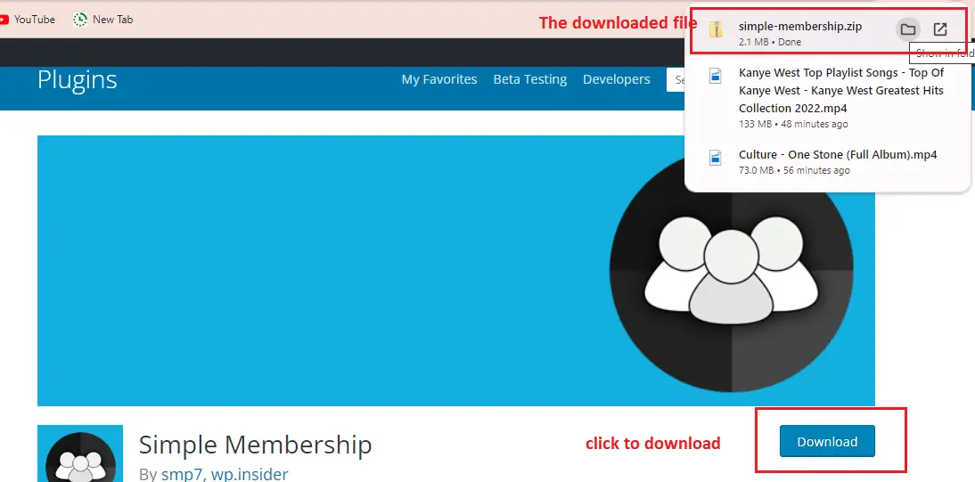 plugin download simple membership
